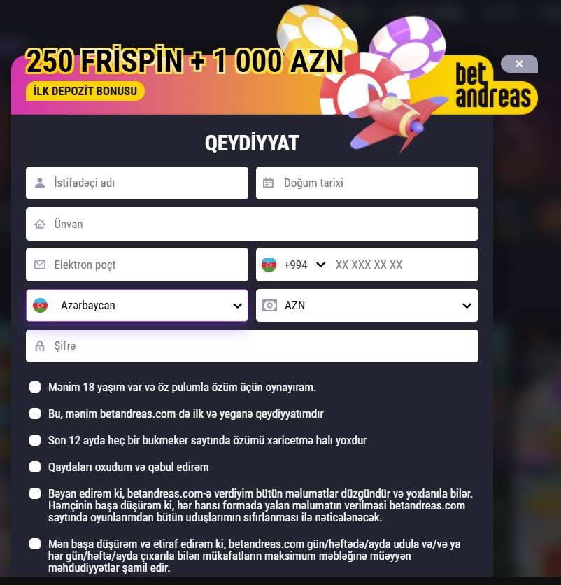 Betandreas qeydiyyat zamanı qarşılaşılan çətinliklər və onların həlli